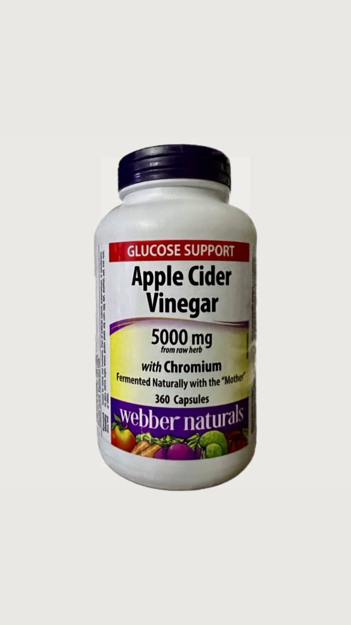 کپسول سرکه سیب ۵۰۰۰ میلی‌گرمی ۳۶۰ عددی Webber Naturals